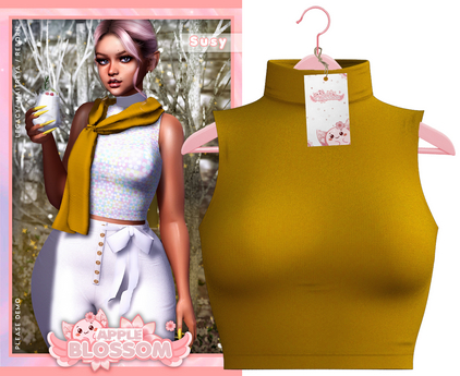 Second Life Marketplace - #4 Apple Blossom - Yellow // Susy Top