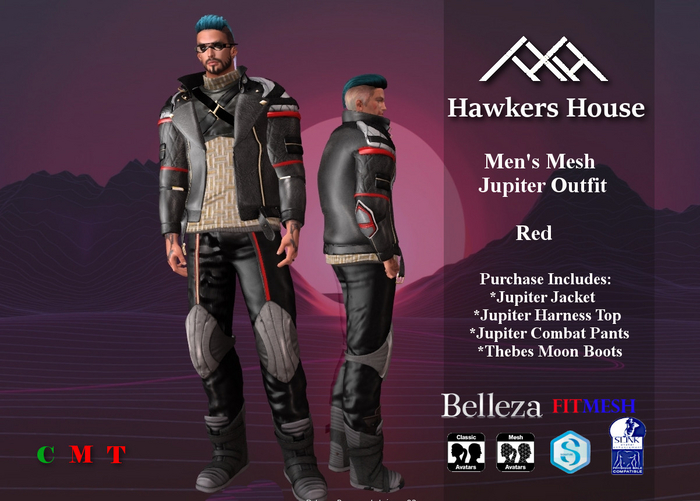*HH* Men's Mesh Jupiter Jacket n Top Red