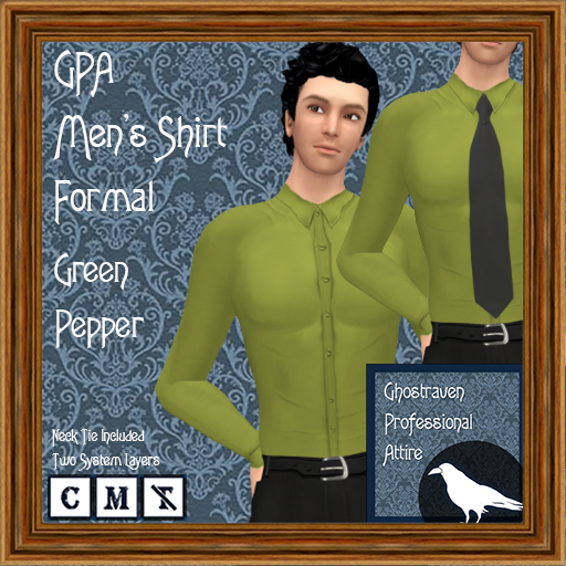 GPA Men's Shirt Formal BOM - Green Pepper