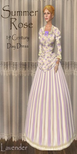 Summer Roses Day Dress in Lavender