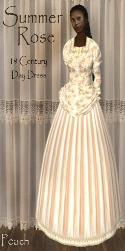 Summer Roses Day Dress in Peach
