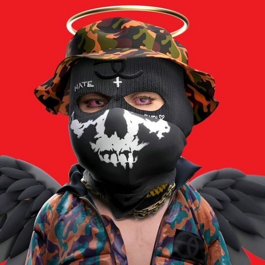 "evol skully" wall art