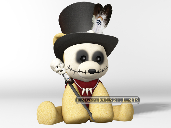 01 Bee Designs Halloween Teddies RARE -  Witch Doctor