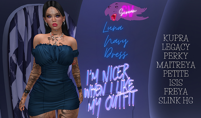 .:SV:.SCREAM Luna Navy Dress