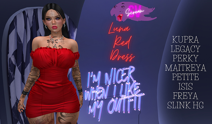 .:SV:.SCREAM Luna Red Dress