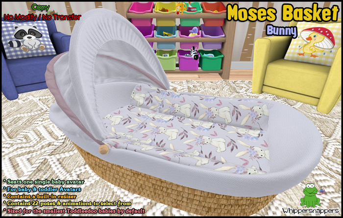 ! Whippersnappers ! - Moses basket (Bunny) 