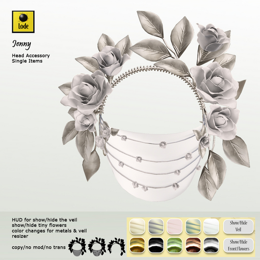 *LODE* Head Accessory - Jenny [white]