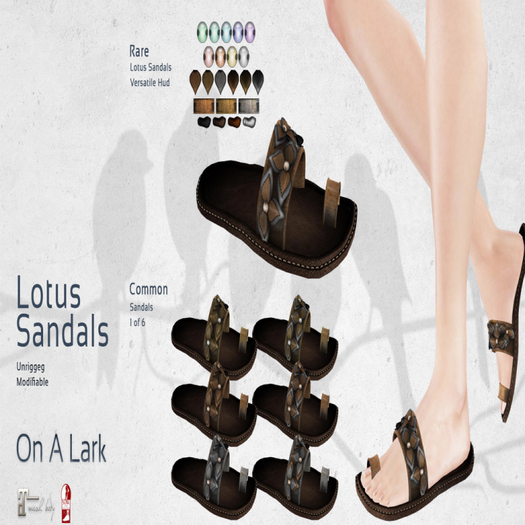 *OAL* Lotus Sandals ~ Silver/Copper