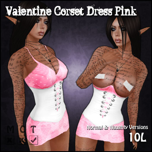 [Sassy Kitty Designs] Valentine Corset Dress Pink