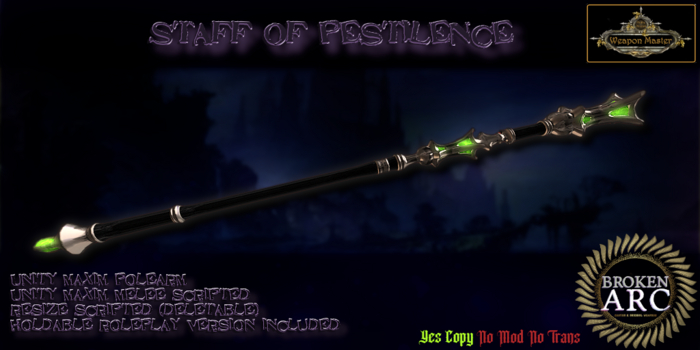 Staff of Pestilence - Unity Maxim Polearm (UM v2.5 boxed)