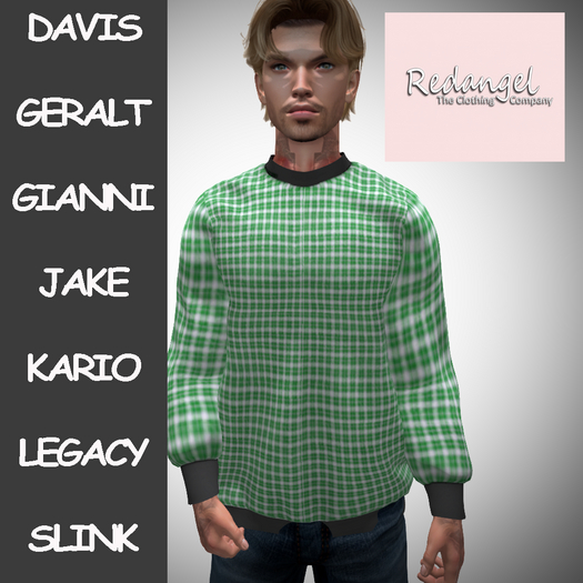 Green Plaid Sweater (Add to open)