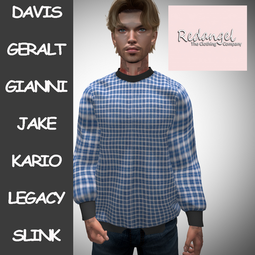 Blue Plaid Sweater (Add to open)