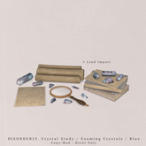 DISORDERLY. / Crystal Study / Examining Crystals / Blue