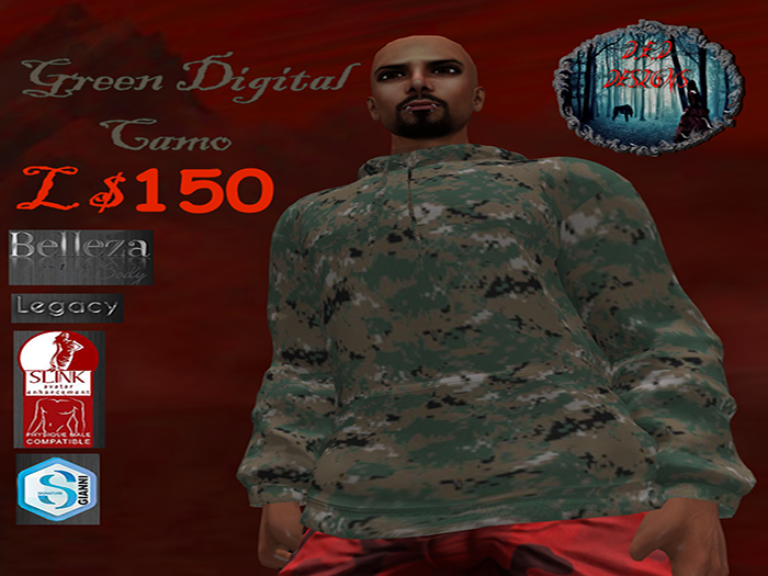DED Designs Shopping Bag "Green Digital Camo"