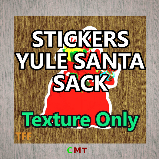{TFF} Craft Corner - Stickers - Yule Santa Sack TEXTURE W1