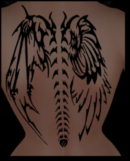 Back Wings Tattoo