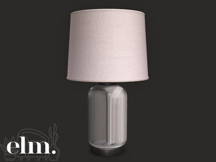 Elm. Iris Decor ~ Table Lamp [Steel]