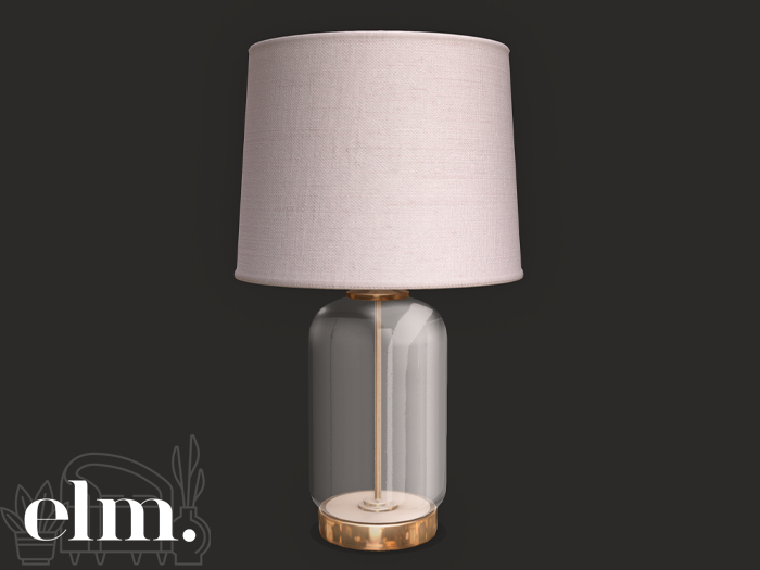Elm. Iris Decor ~ Table Lamp [Gold]