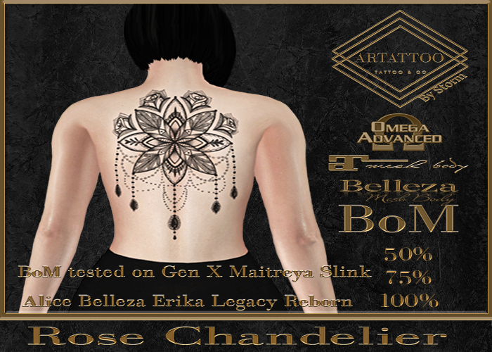 ArTattoo Rose chandelier  