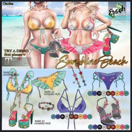 26. ERSCH - Sunshine Beach Gacha M-Lara [flats - red]