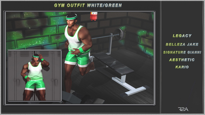 R2A- GYM FIT WHITE/GREEN