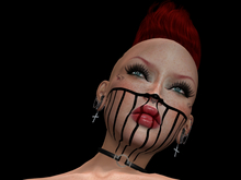 " Head/Face " Tattoo Female Grid BOM Black