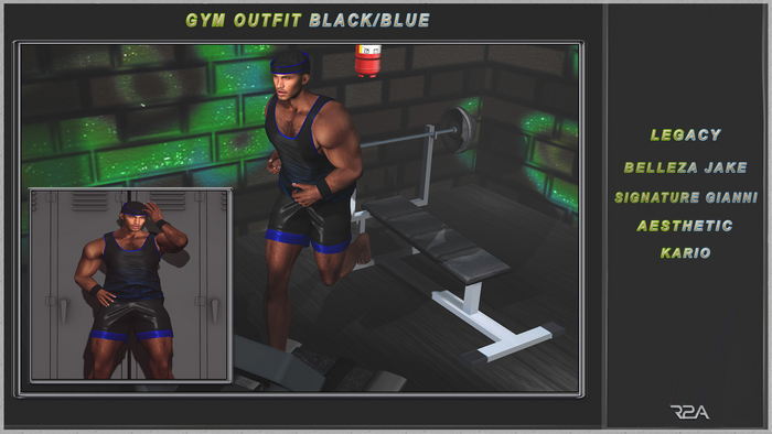 R2A- GYM FIT BLACK/BLUE