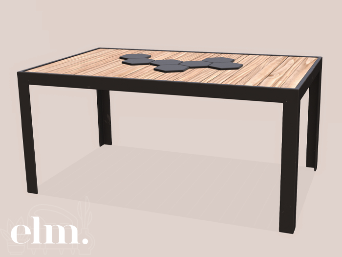 Elm. Harper Dining Table [Black]
