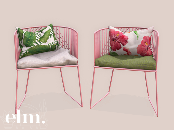 Elm. Harper Dining Chair [Pink]