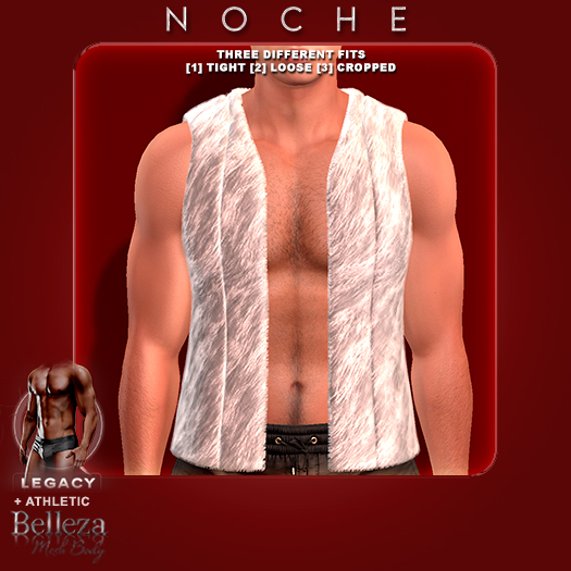 Noche. Fur Vest White