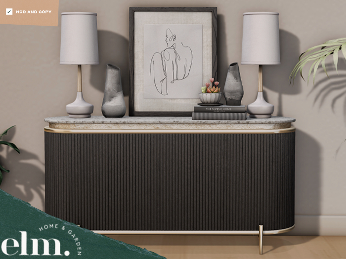 Elm. Claire Sideboard & Decor Set [FATPACK]