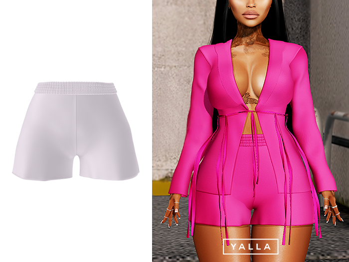 YALLA ✦ Muse Shorts [WHITE]