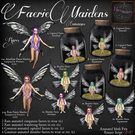 3. *HEXtraordinary* Faerie Maiden Companion - Rose - RARE