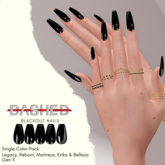 DASHED -  TOP COAT BLACK -  Nails