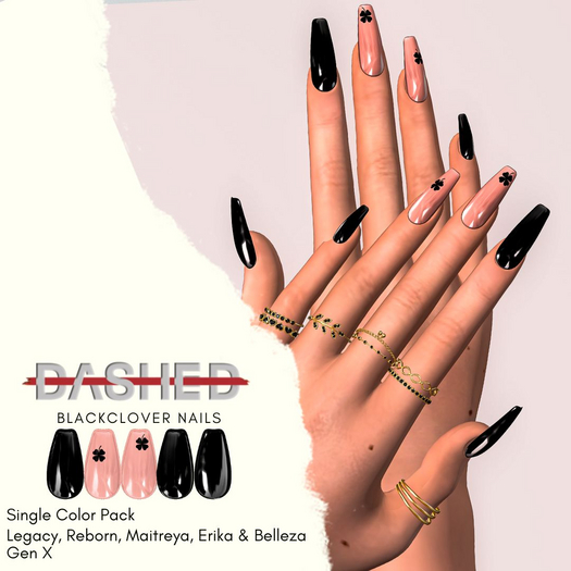DASHED - BLACK CLOVER - Nails