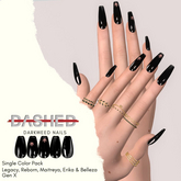 DASHED - BLACK WEED -  Nails
