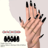 DASHED - DARK TRIQUETRA - Small Almond Nails