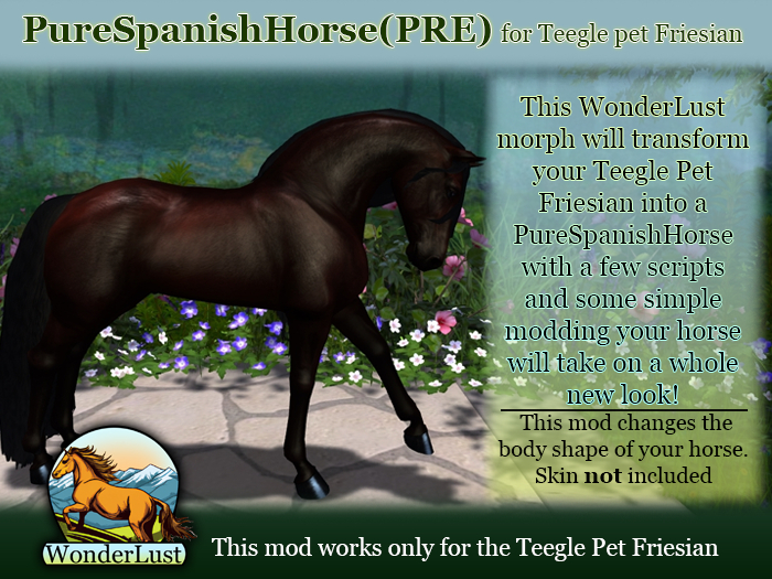 *WonderLust* Teegle Friesian PureSpanishHorse(PRE) Morph