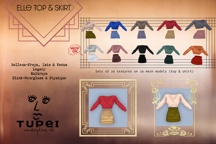 TuPei  Elle Top & Skirt - Set of 10 for Belleza-Freya
