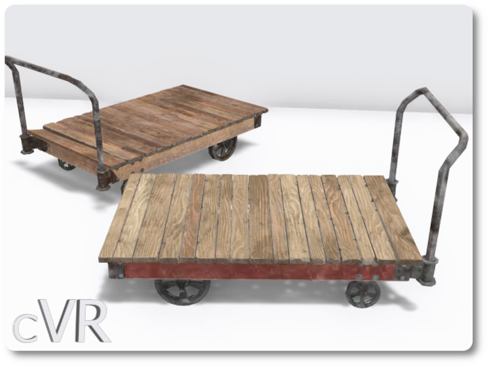 cVR Antique luggage kart box