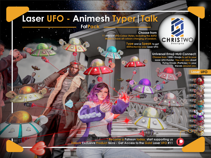 Laser UFO Animesh - Fatpack - [Chris Two Designs]