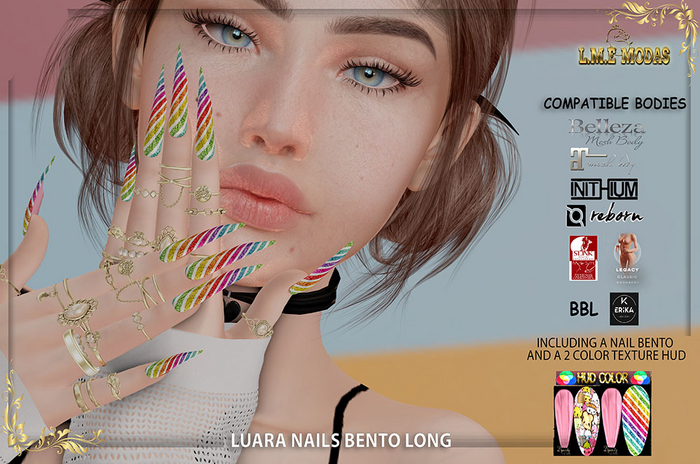 {L.M.E}LUARA Nails BENTO LONG LIPSTICK#03