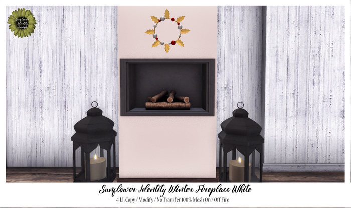 Sunflower ID White Fireplace (Add Me)