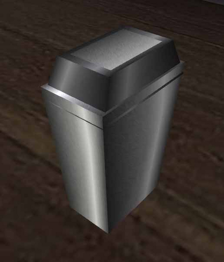 DD Stainless Steel Trashcan with droplid