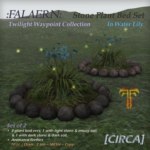 [CIRCA] - :Falaern: Stone Plant Bed Set - In Water Lily