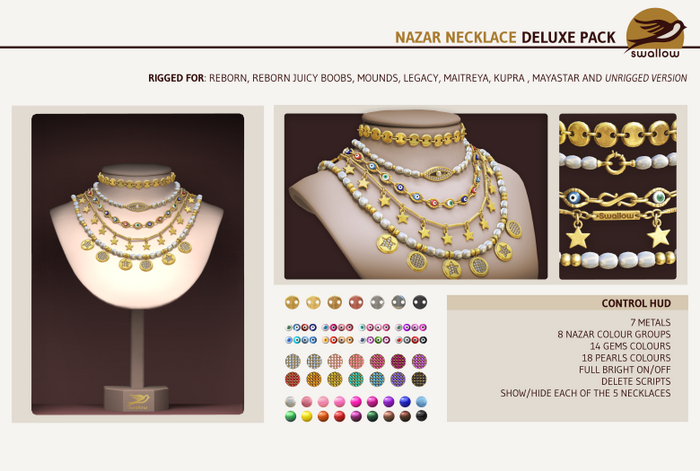 ^^Swallow^^ Nazar Necklace DELUXE Pack