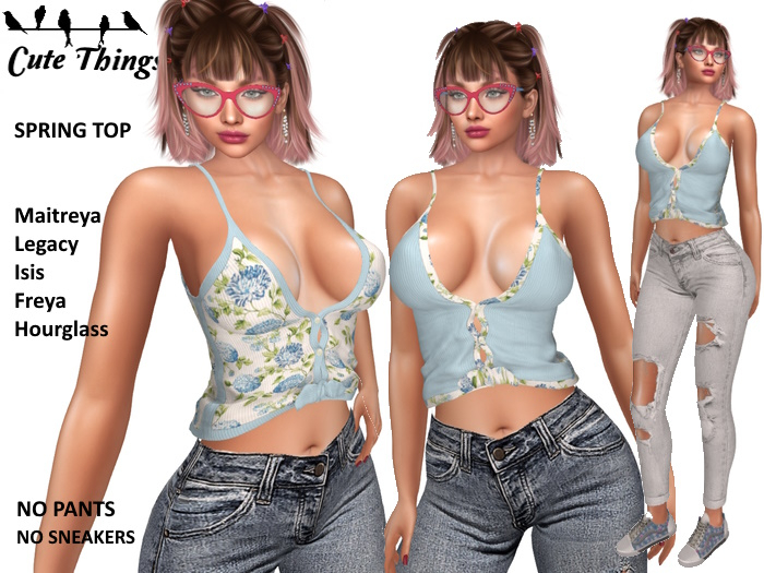[CT] Spring Top Sky - 2 textures - Maitreya - Legacy - Isis - Freya - Hourglass 