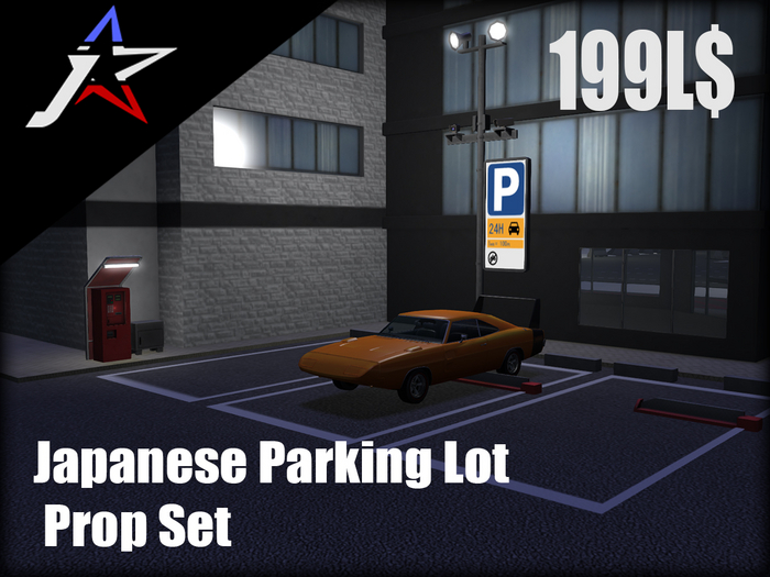 [JUSTAR] Japanese Parking Lot Prop Set