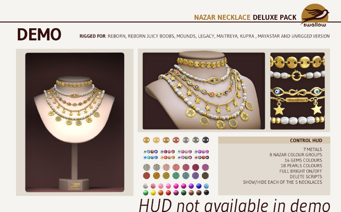 DEMO ^^Swallow^^ Nazar Necklace