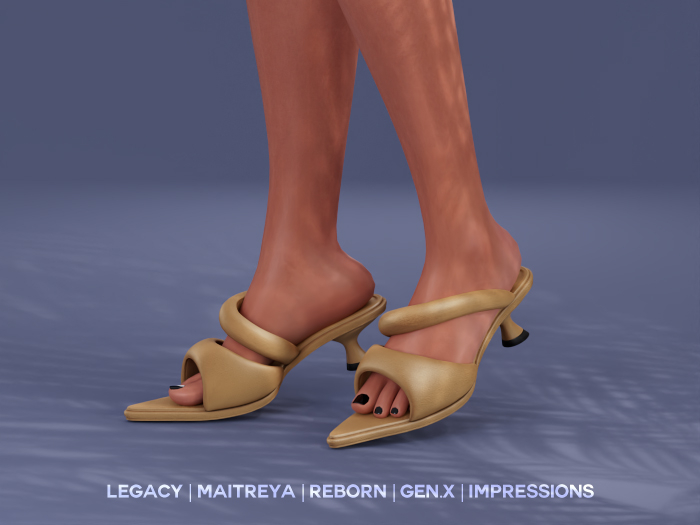 $NT Puffy Kitten Mules NUDE